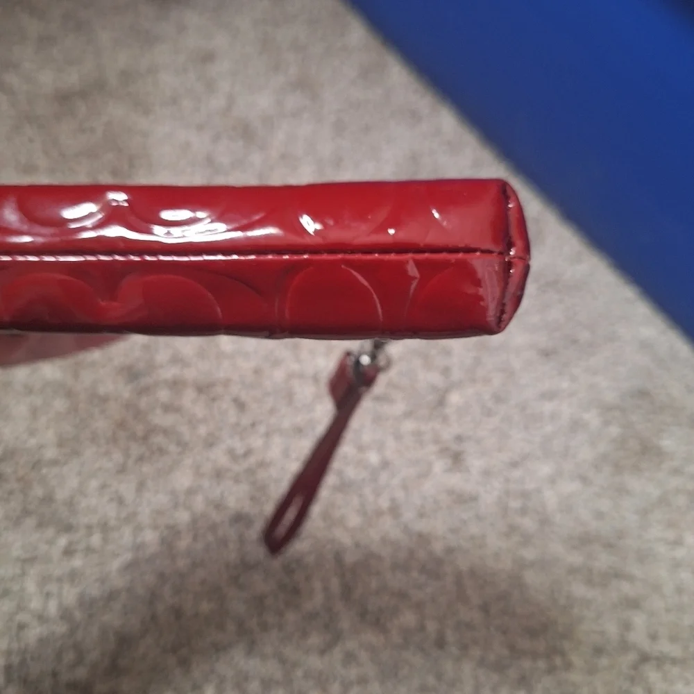 Coach wristlet Shiny Red